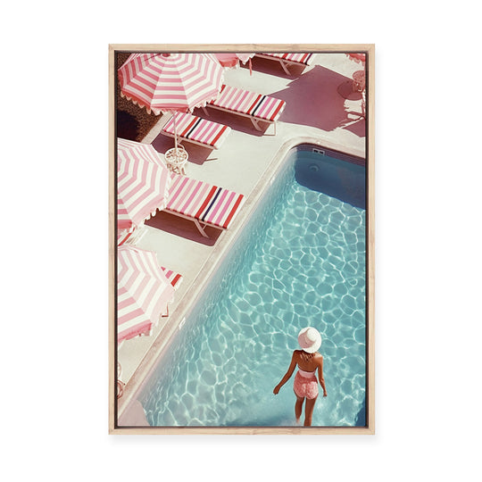 Barbie Core Pool | Framed Canvas