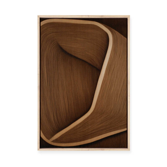 Caramel Lines I | Framed Canvas