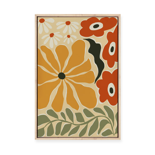Colourful Mid Century | Framed Canvas