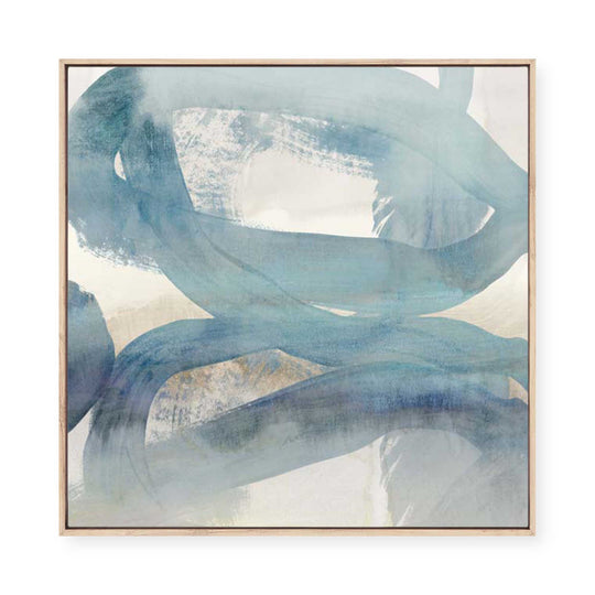 Flowing Blue Connections II | Framed Canvas