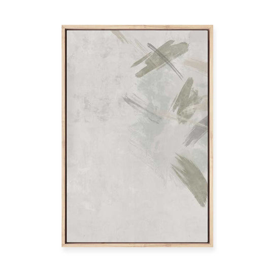 Muted Brushstrokes in Soft Motion II | Framed Canvas