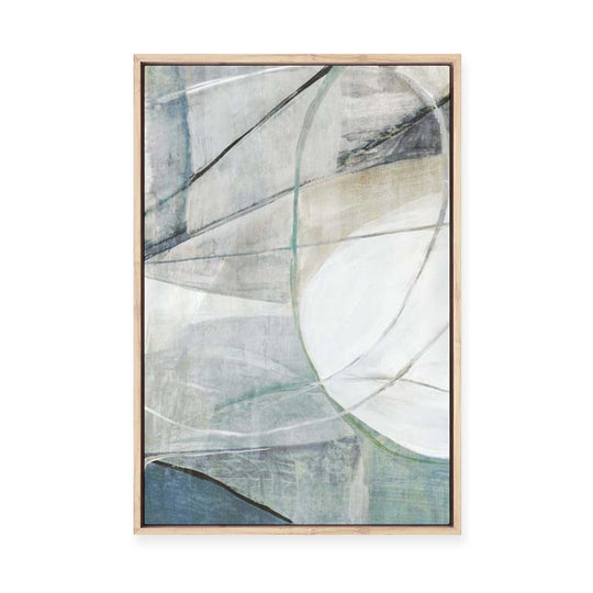 Muted Harmony of Curving Lines | Framed Canvas