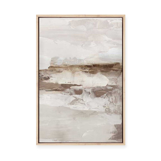 Muted Horizon in Textured Neutrals II | Framed Canvas