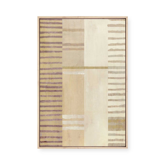Muted Lines and Soft Intersection | Framed Canvas