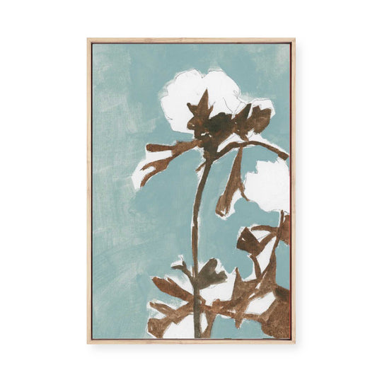 Naïve Floral Silhouette II | Framed Canvas