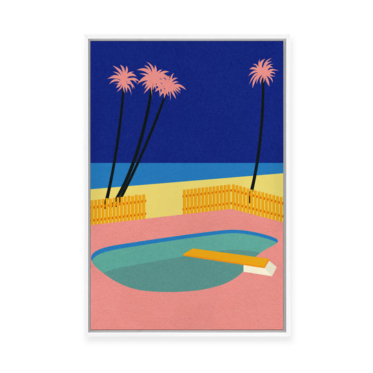 Neon Malibu | Framed Canvas