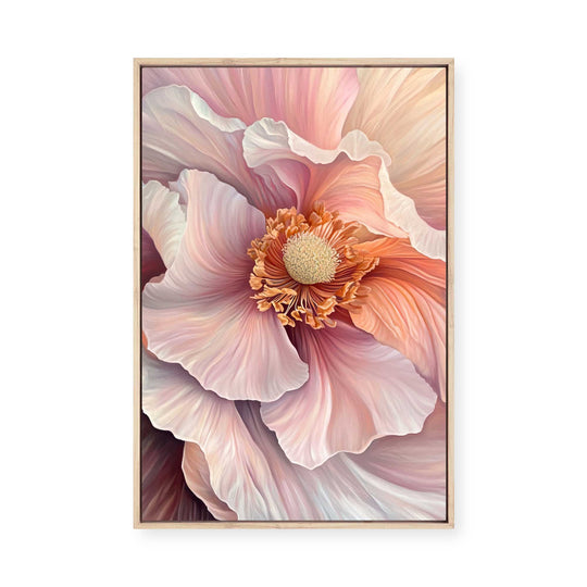 Pastel Petal Bloom I | Framed Canvas