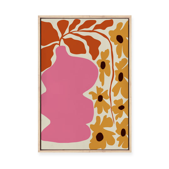 Pink Pottery | Framed Canvas