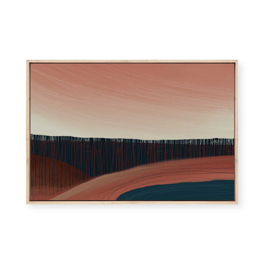 Serene Dusk Horizon | Framed Canvas