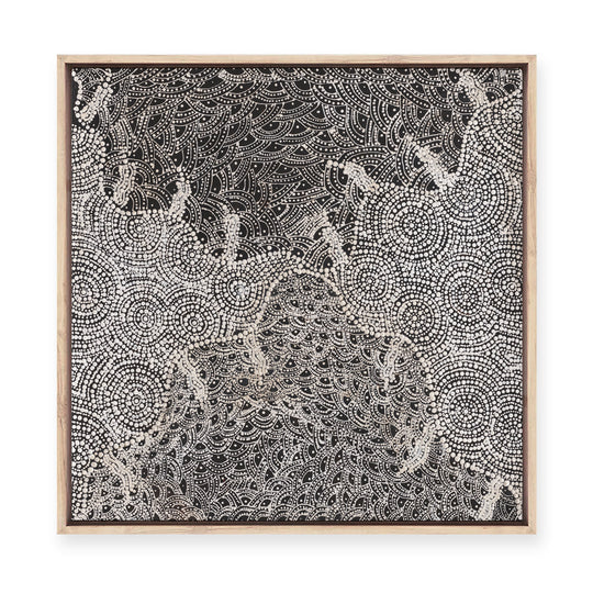 Watiya-Warnu Jukurrpa (Seed Dreaming) No.2 | Framed Canvas Print