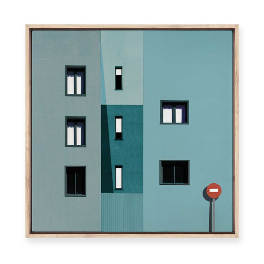 Urban Minimalism | Teal | Framed Canvas