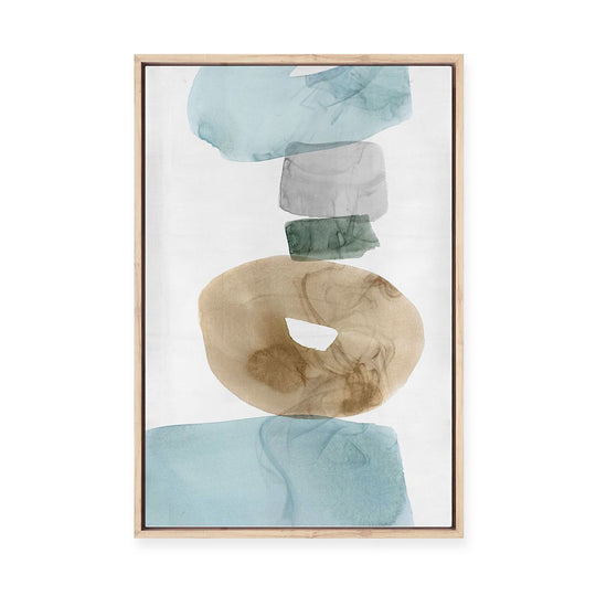 Aqua Tilt I | Framed Canvas