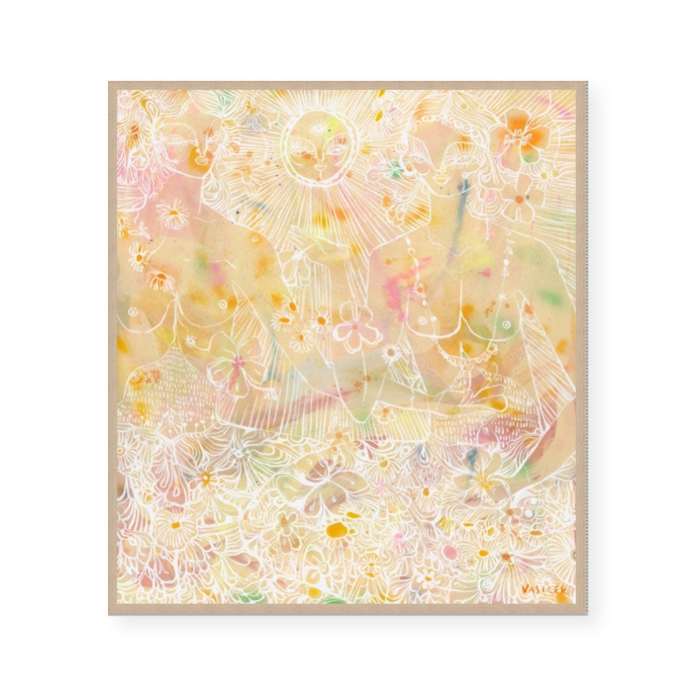 Baleric Sun Balearic Sun | Limited Edition Print | Framed in Oak | Jai Vasicek | 1 ...