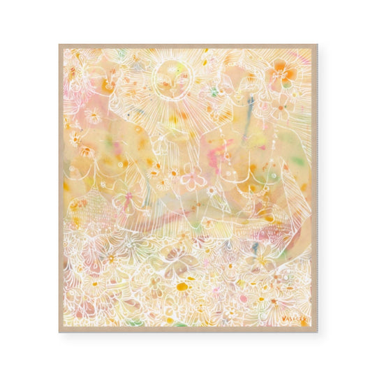 Balearic Sun | Limited Edition Print |  Framed in Oak | Jai Vasicek | 103X114cm