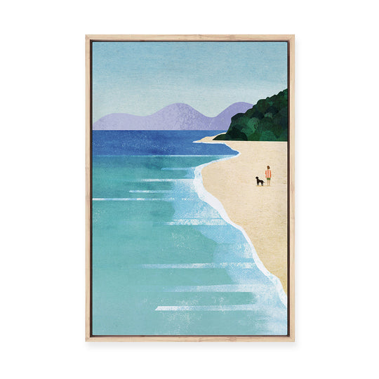 Beach Girl III | Framed Canvas