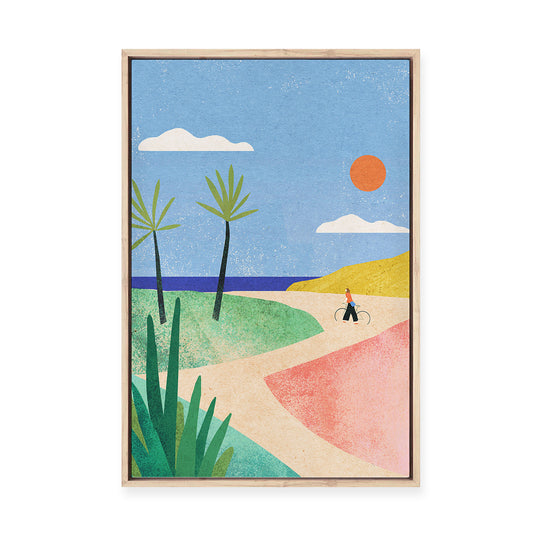 Beach Girl I | Framed Canvas