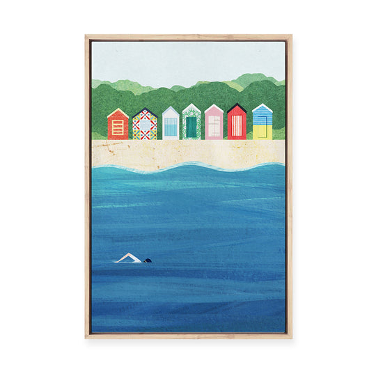 Beach Huts | Framed Canvas