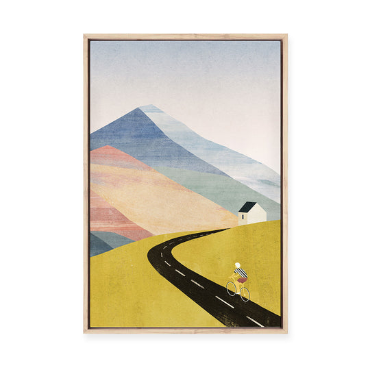 Cycling Home | Framed Canvas