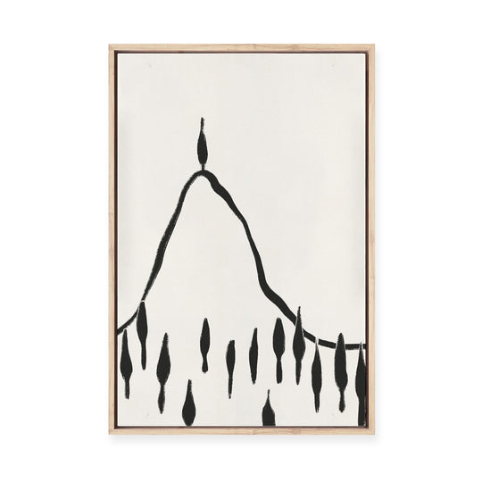 Minimal Line Landscape #2 | Framed Canvas