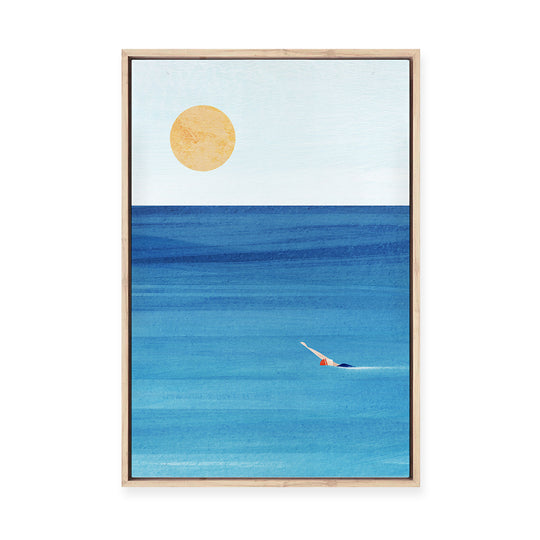 Sea Swim I | Framed Canvas