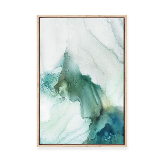 Teal Mist II | Framed Canvas