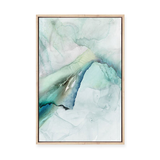 Teal Mist I | Framed Canvas